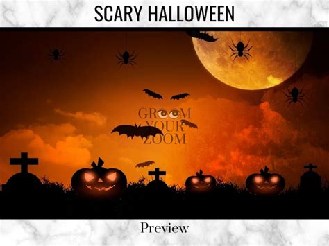 Scary Halloween Zoom Background 4 Virtual Backgrounds For Etsy