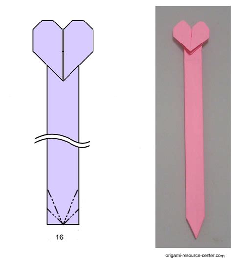 Tips and suggestions for making the origami heart. Long Heart Bookmark