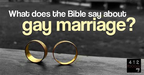 What Does The Bible Say About Gay Marriage