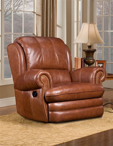 Willford Brandy Leather Swivel Rocker Recliner Bed Bath And Beyond