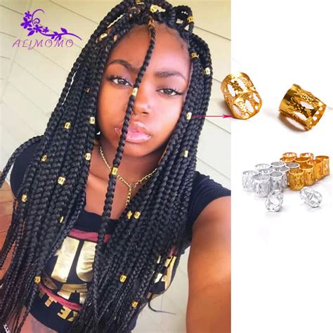 20pcs Dreadlock Hair Beads Dread Bead Hair Braid Pin Rings Diy Cuff Jewelry T Free And Fast