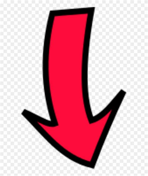 Red Curved Arrow Png Arrow Pointing Down Clipart