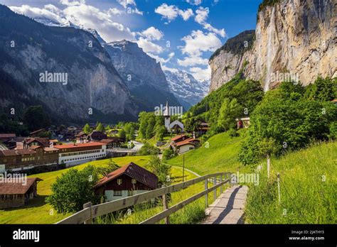 Lauterbrunnen Canton Of Bern Switzerland Stock Photo Alamy