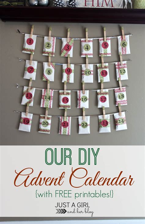 Our Diy Advent Calendar With Free Printables Abby Lawson