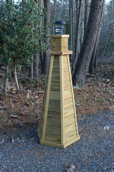 Download these free woodworking plans for your next project. 4 ft. Lawn Lighthouse Plans | Garden lighthouse ...
