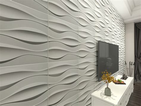 These classy building materials are available in various sizes. Textures PVC Wall Panels, 19.7" x 19.7" Big Wave, 12 Tiles ...