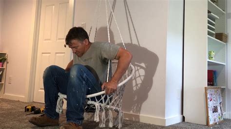 Chair rail height is 36 inches to save the wall from chair dings, right? How to Hang a Hammock Chair - YouTube