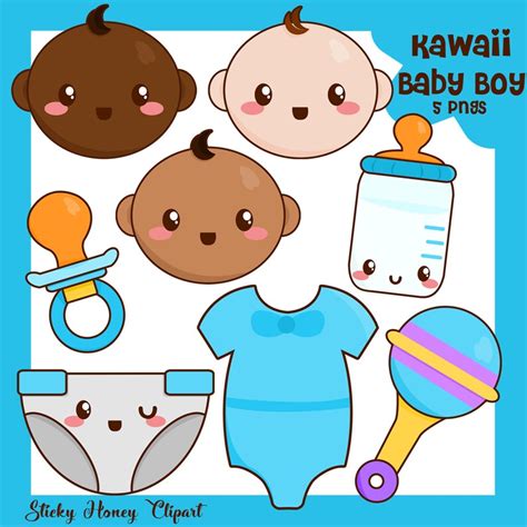 Baby Clipart Kawaii Baby Clipart Süße Baby Icons Kawaii Etsy Österreich