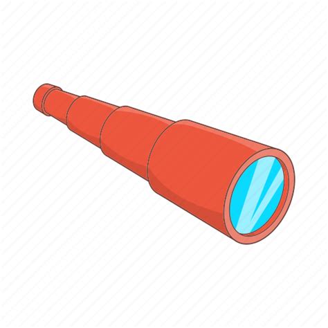 Cartoon Instrument Optical Scope Spyglass Telescope Tube Icon