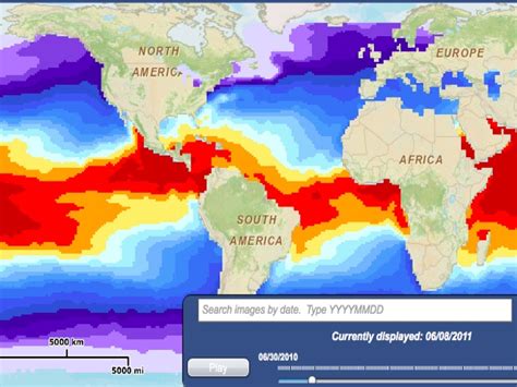 Ocean Water Temperature Map