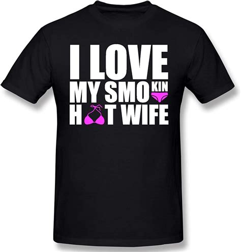 I Love My Smokin Hot Wife Mens Big Size T Shirts Patriotic Tee Shirts