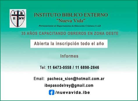 Instituto Bíblico Externo Nueva Vida Educa Cristiana Argentina