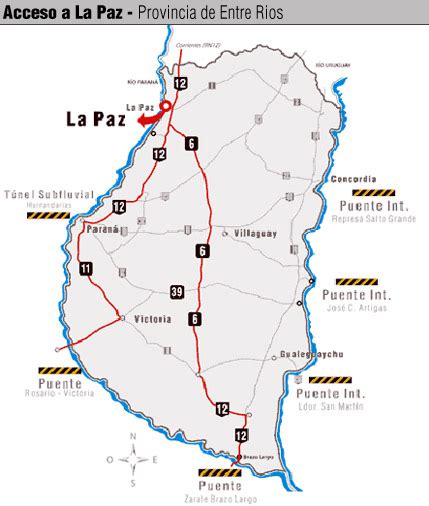 Mapa De Entre Rios La Paz Turismo Caminos Rutas Y Accesos Planos