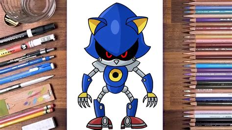 How To Draw Metal Sonic Sonic The Hedgehog Youtube