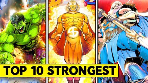 Top 10 Strongest Heroes In The Marvel Universe Youtube