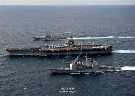 Us Navy Ships Transit The Atlantic Ocean Stocktrek Images