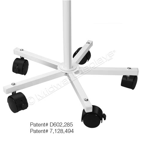 Retail Mobile Pole Stand Base 5 Leg Metal Base Wcasters Made In