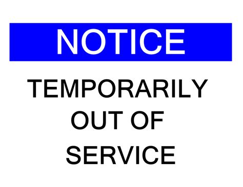 Out Of Service Sign Printable Web Download The Printable Out Of Order