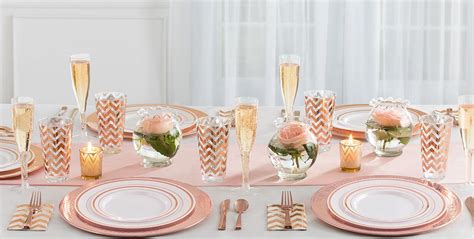 In stock at crossroads mall temporarily unavailable at crossroads mall. White Rose Gold Premium Tableware - Party City