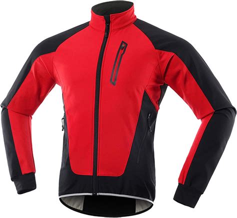 Mkwey Winter Cycling Jackets For Men Fleece Waterproof Windproof