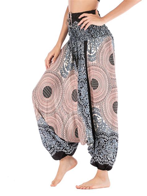 Women S Yoga Harem Trousers Boho Baggy Leggings Hippy Loose Hippie Thai Pants Ebay