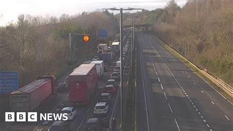 Newport M4 Crash Motorway Shut In Both Directions Bbc News