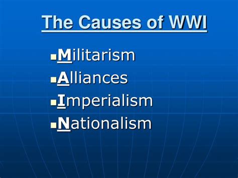 Ppt The Causes Of Wwi Powerpoint Presentation Free Download Id5665838