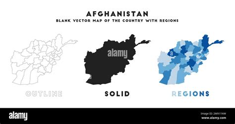 Afghanistan Map Borders Of Afghanistan For Your Infographic Vector