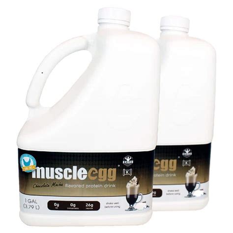 2 Gallons Chocolate Mocha Muscleegg Cage Free Egg Whites