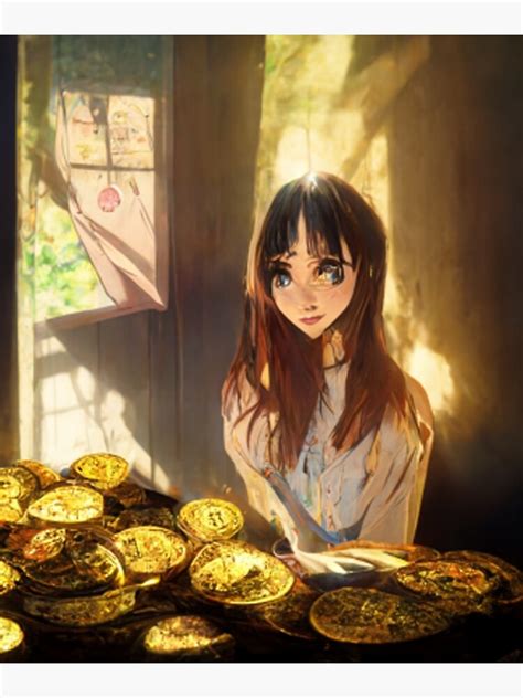 Beautiful Anime Girl Bitcoin Horde Poster For Sale By Softraindesigns