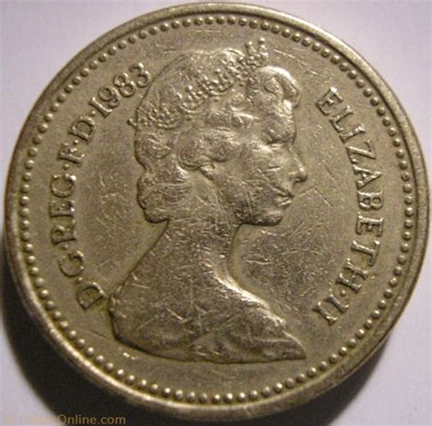 Elizabeth Ii One Pound 1983 Uk Monnaies Monde Royaume Uni