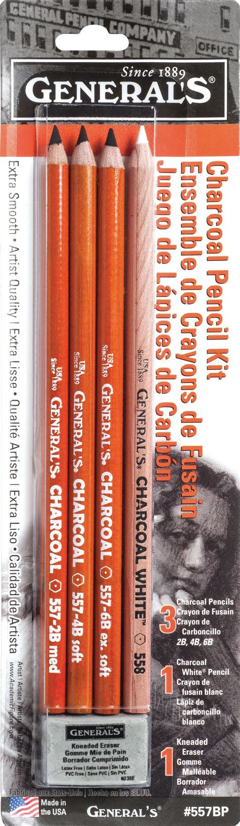 Generals Charcoal Pencil Kit 5 Pack 044974557009