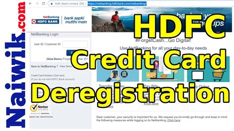Apply best hdfc credit cards online via indialends. How to Deregister HDFC Credit Card from Netbanking account - YouTube