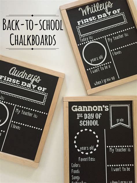 Back To School Chalkboard First Day Of School Chalkboard Reusable