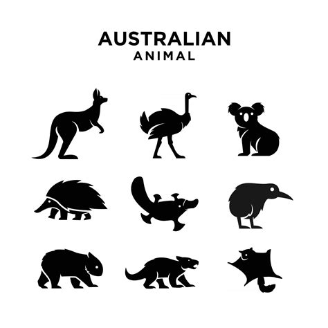 Australian Animals Silhouette Vector Art Icons And Graphics For Free