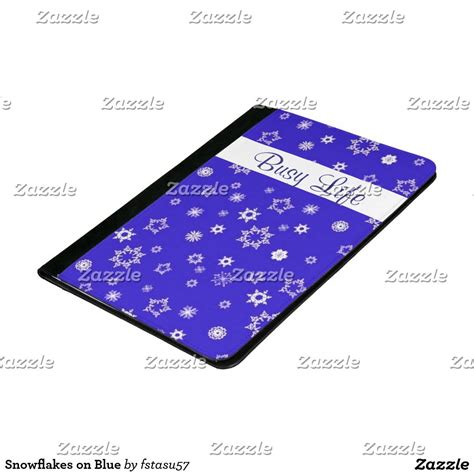 Snowflakes on Blue Padfolio | Zazzle.com | Snowflakes ...