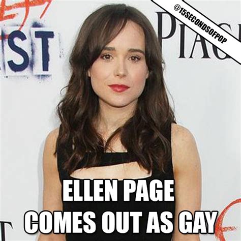 Ellen Page Comes Out As Being Gay Secondsofpop