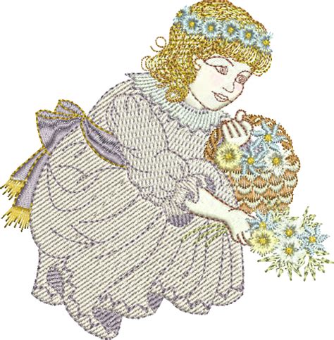 Flower Girl Flo Embroidery Motif - 23 - Creative Little Homemakers by ...