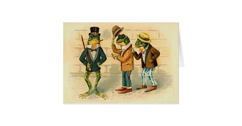 Funny Vintage Frogs Card Zazzle
