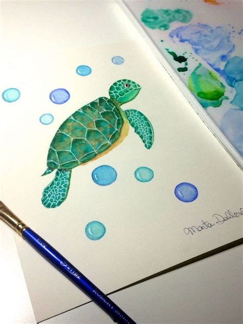 Pin On Watercolor Turtle