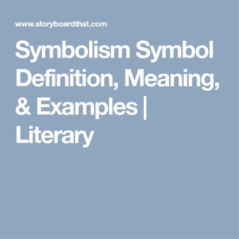 Symbolism Symbol Definition Meaning And Examples Literary Literary