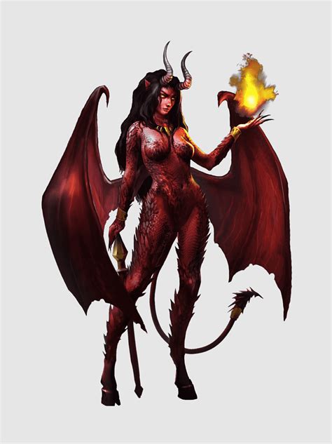Demon Girl Succubus Fantastic Art Diablo Mythology Evil Devil