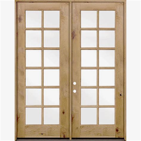 Are there any faux wood blinds at home depot? Krosswood Doors 72 in. x 96 in. French Knotty Alder Right ...