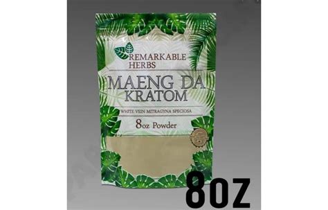 Remarkable Herbs Kratom Powder White Vein Maeng Da 8oz Tgr Now