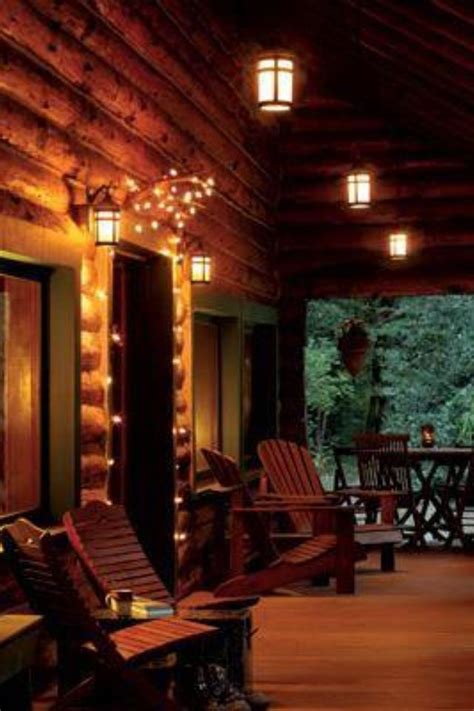 Rustic Log Cabin Outdoor Lighting Outdoor Lighting Ideas
