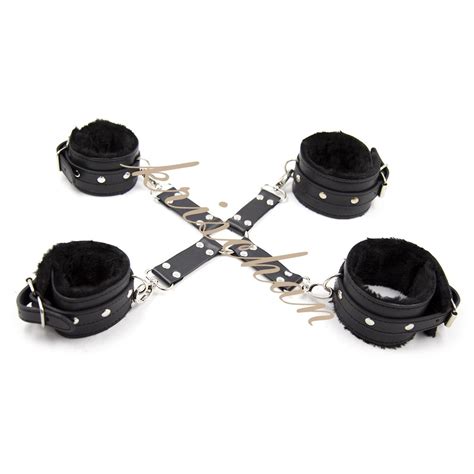 pu leather hand cuff and ankle cuff cross belt foot fetish bdsm bondage restraints sex products