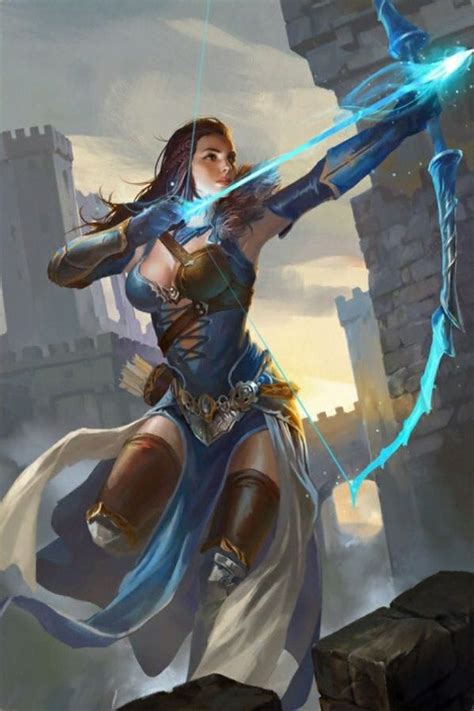 Arcane Archer Heroic Fantasy Fantasy Art Women Fantasy Warrior