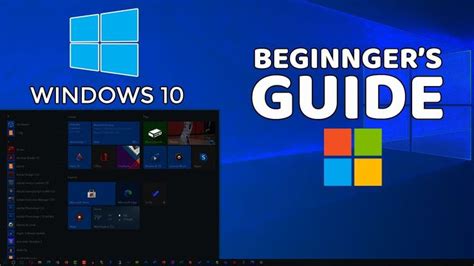 The Beginners Guide To Windows 10 Is Displayed In Front Of A Blue
