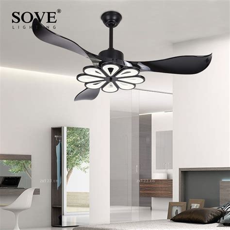 Ceiling fan art vsco room inspiration ceiling fan art. SOVE LED Modern Ceiling Light Fan Black Ceiling Fans With ...