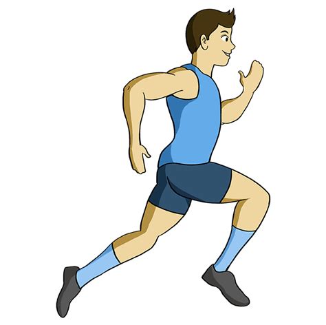 This will help you sketch the running man's head. How to Draw a Person Running - Really Easy Drawing Tutorial